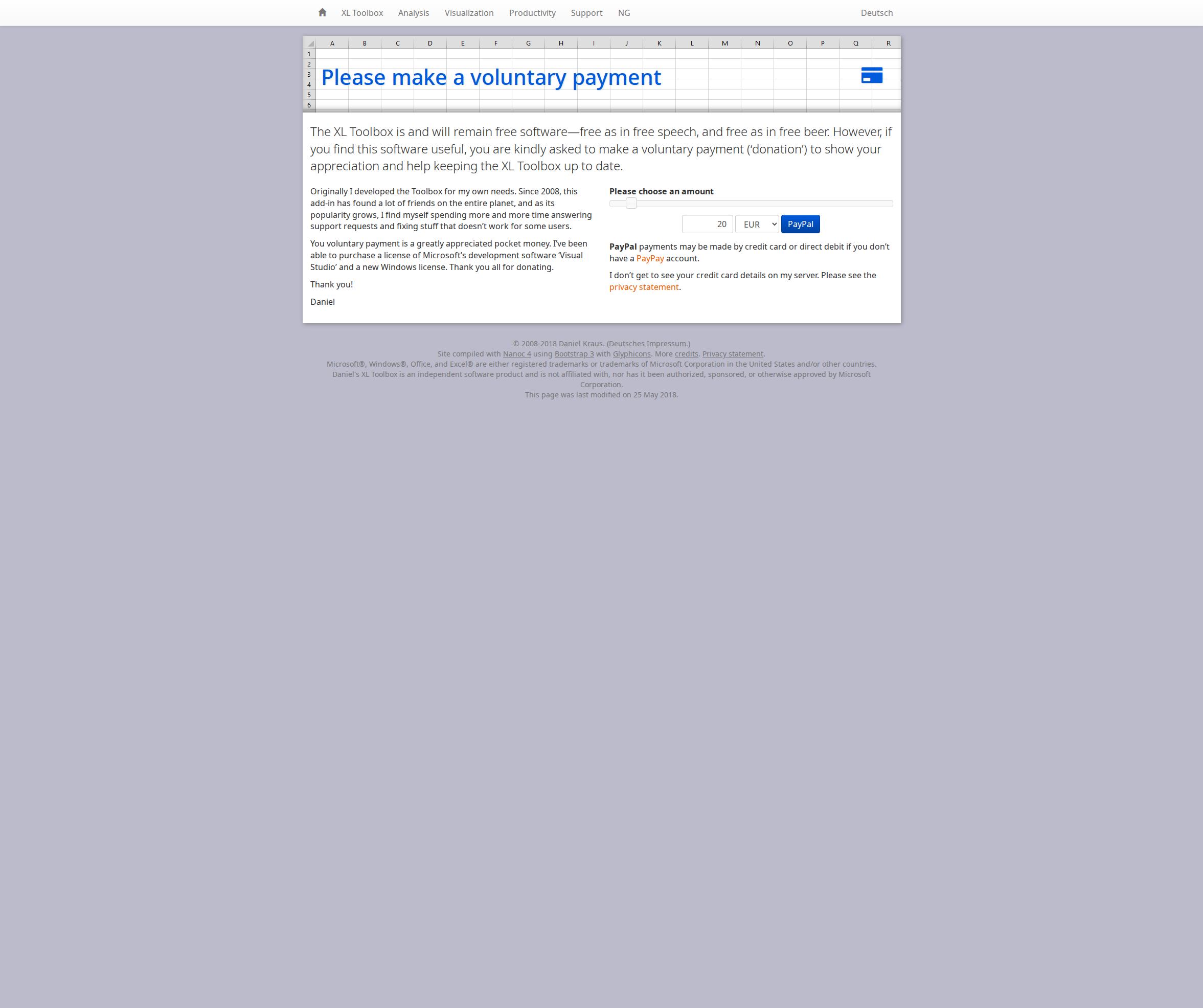 Donation page (obsolete)