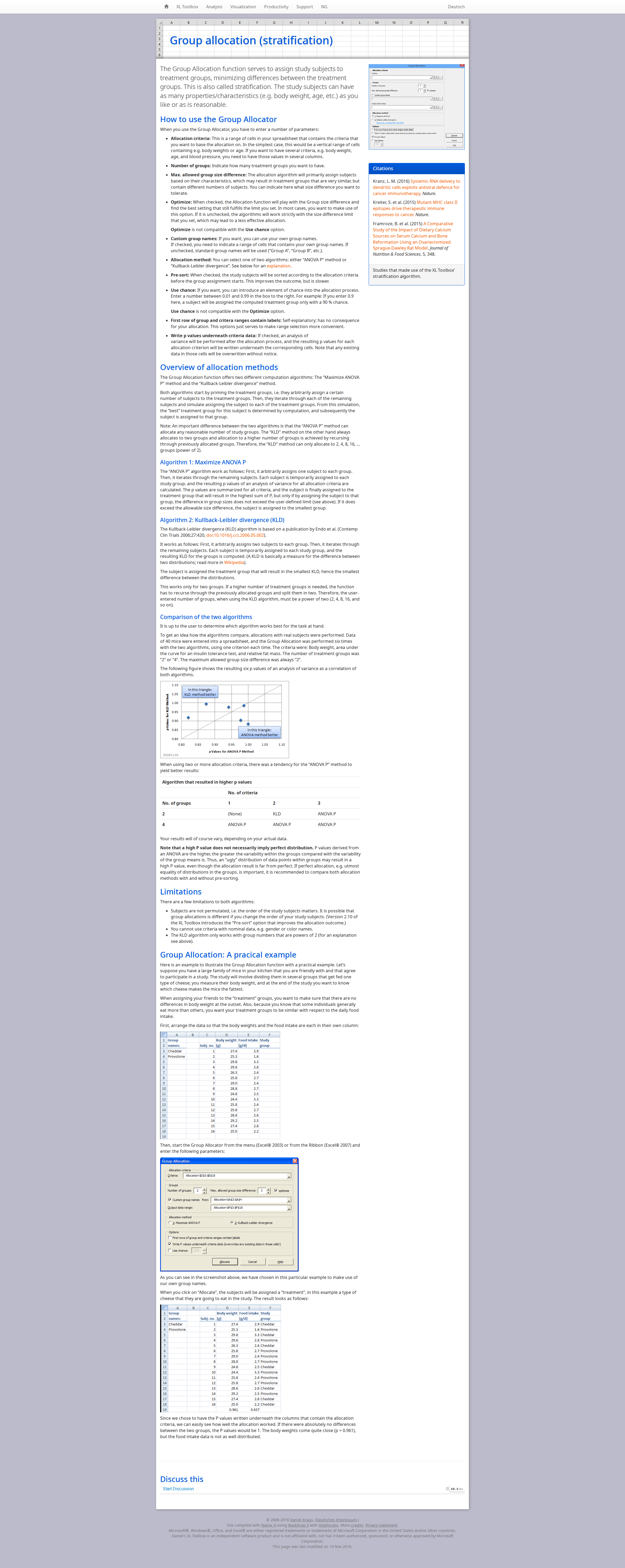 Group allocation (randomization)