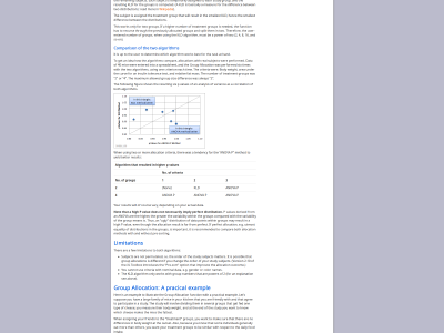 Group allocation (randomization)