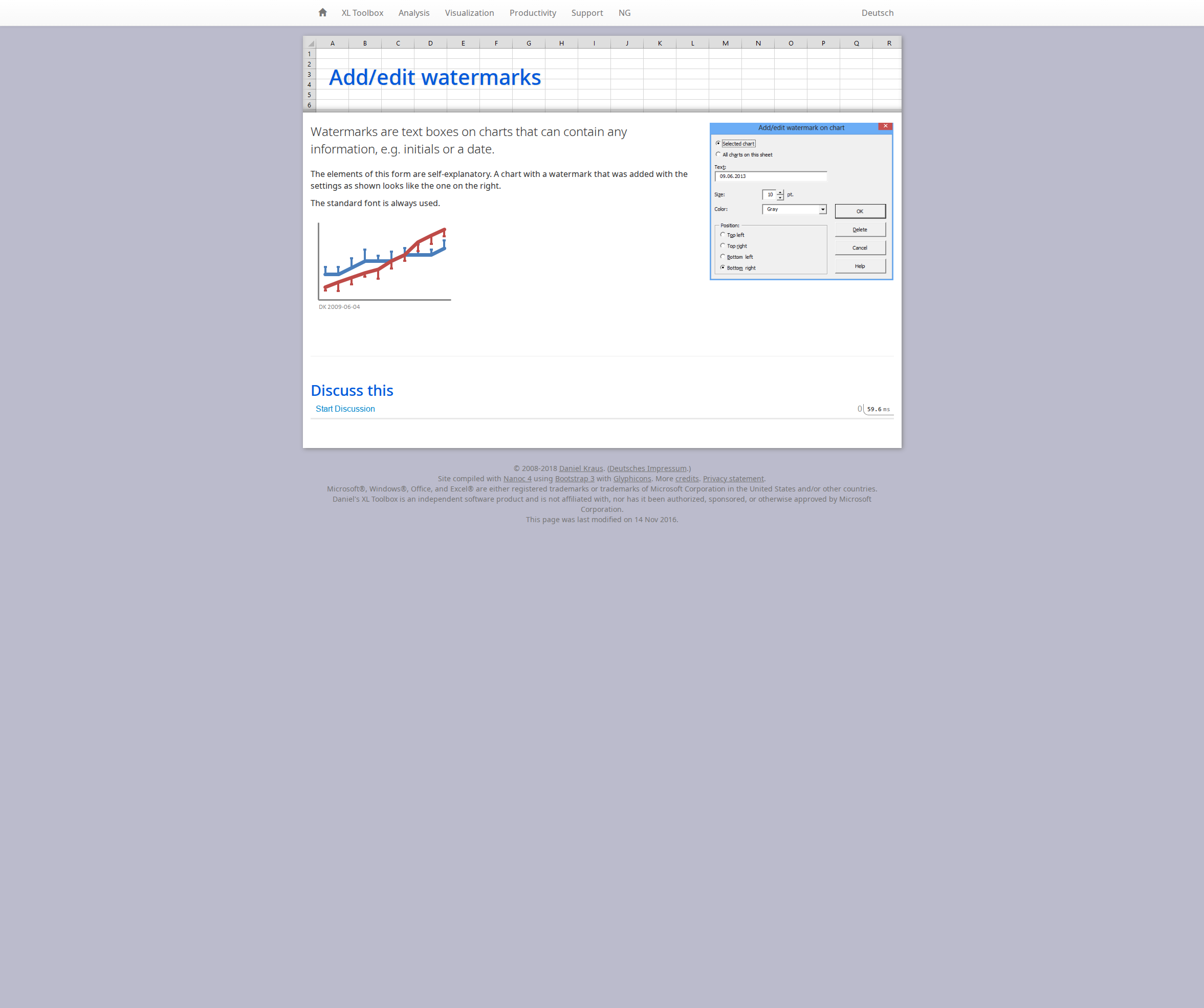 Watermarks for charts