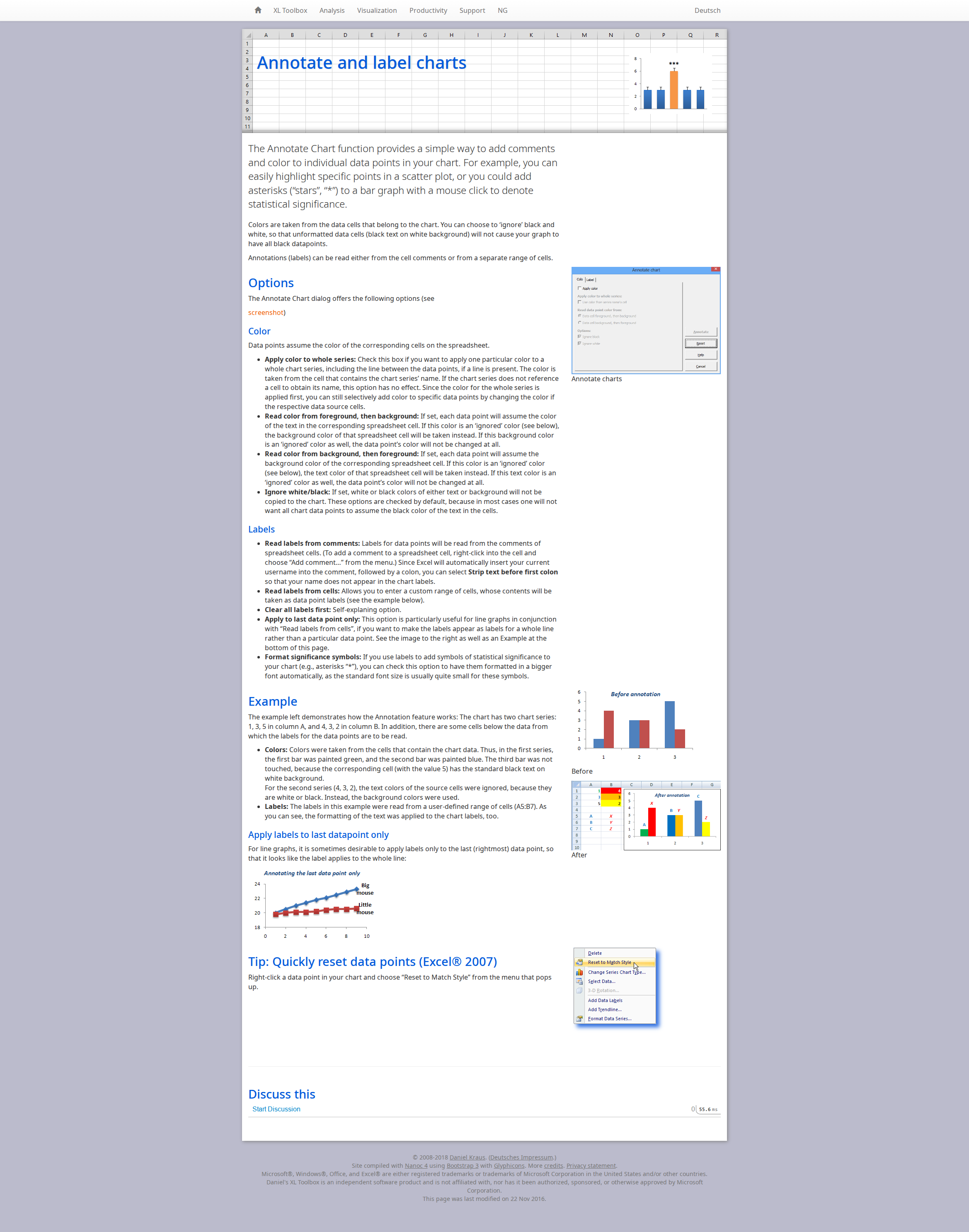 Annotate charts