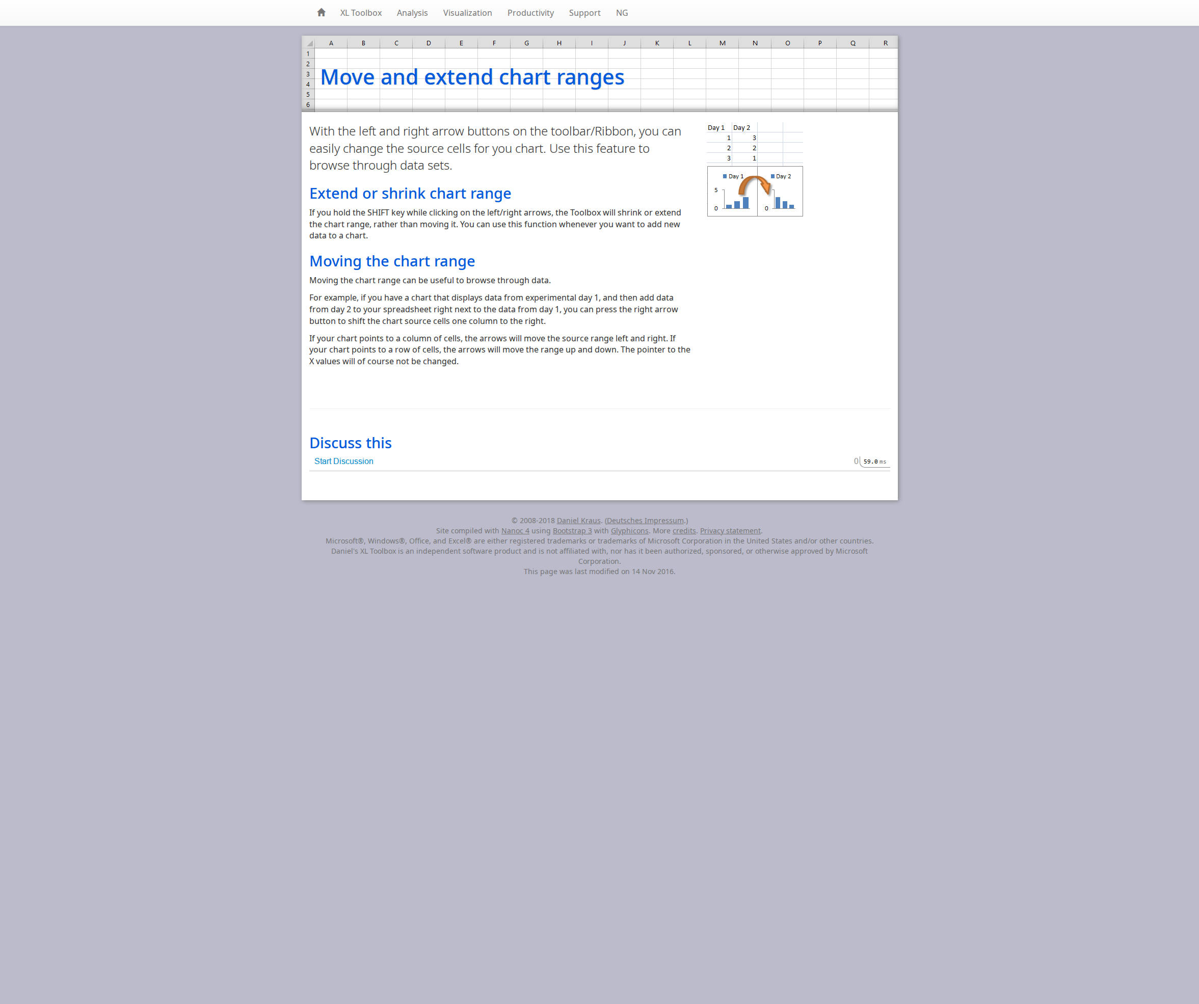 Move or extend chart data ranges