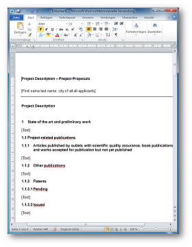 OpenDocument template file imported into Microsoft Word