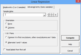 Advanved regression form